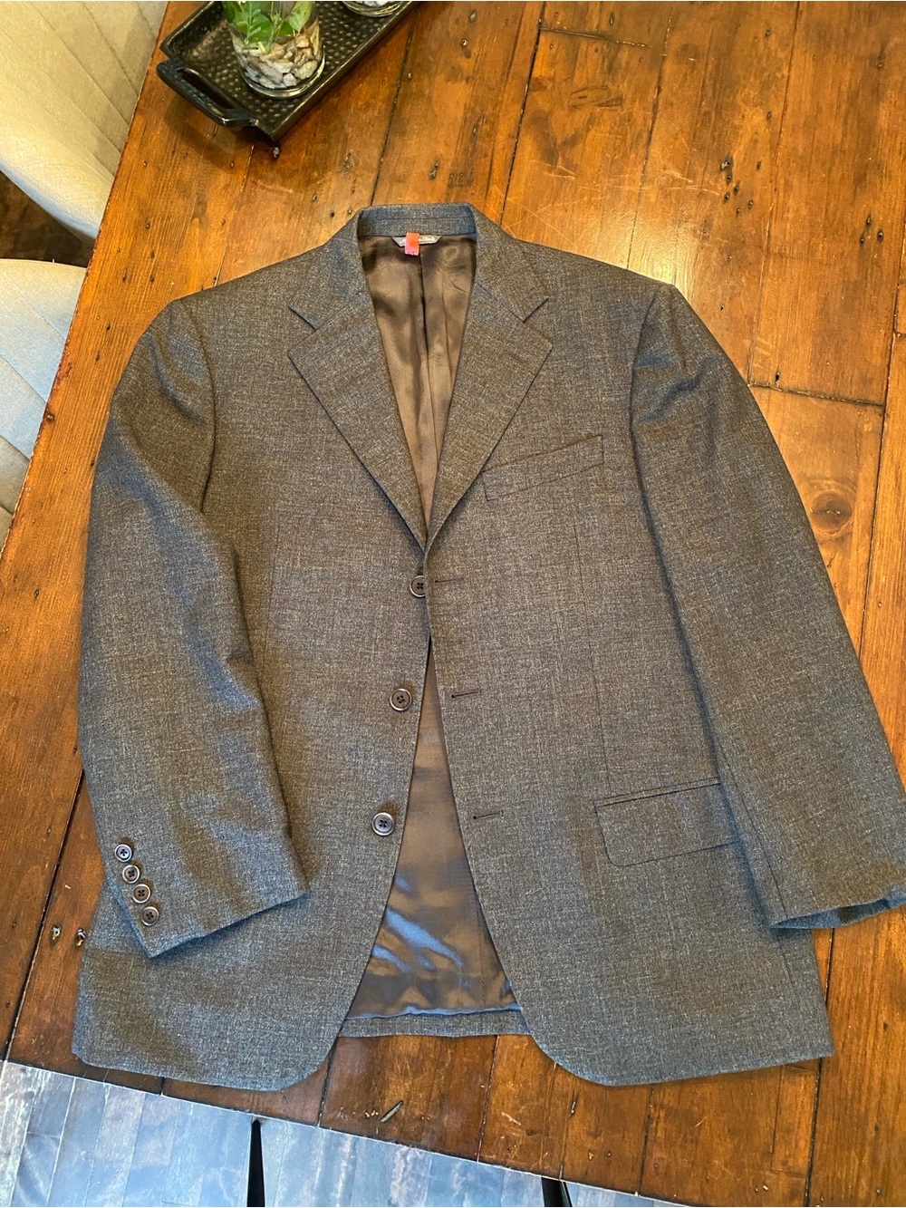 Tombolini Charcoal Gray Three-Button Sport Coat 40US R Made in 🇮🇹